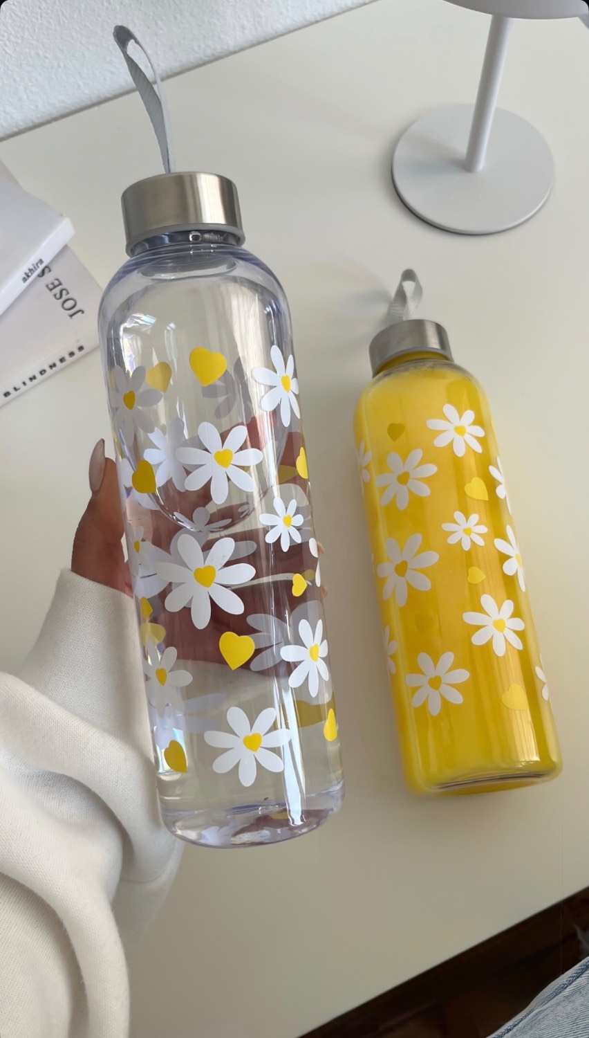 بطری اب مینی با طرح بابونه🤍🌼🥹😍